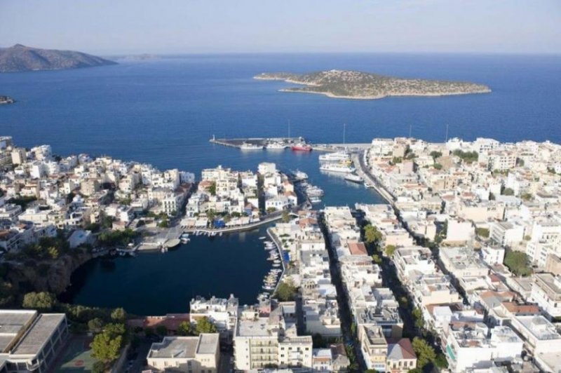 Ammoudara bei Agios Nikolaos Baugrundstück mit Meerblick in der Nähe von Sandstrand auf Kreta Grundstück kaufen